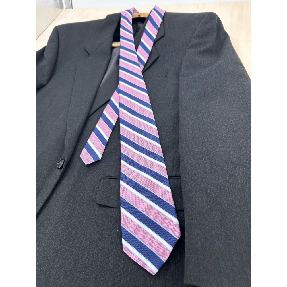Brooks Brothers Pink Plaid Silk Tie Preppy Coastal Prep Old Money Tie Belt 3.25"